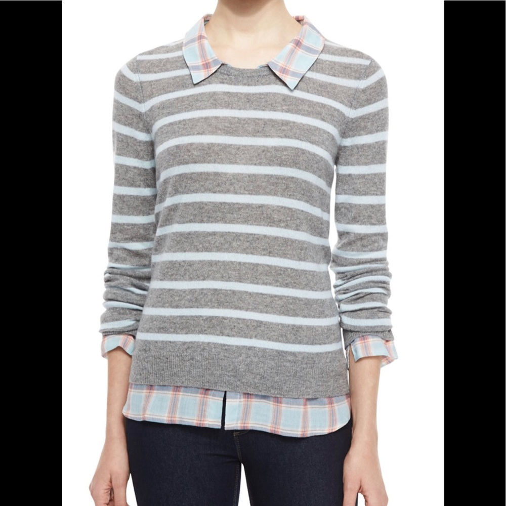 Anthropologie JOIE Soft Cashmere Striped Sweater